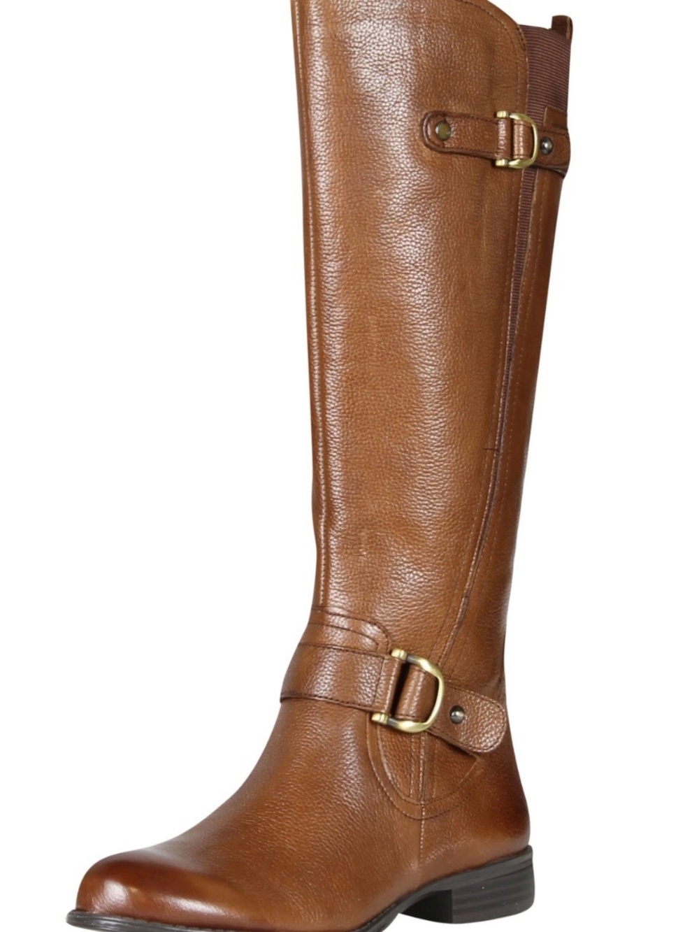 Naturalizer Tall Tan Leather Over-the-Knee Pebble Leather Riding Boot